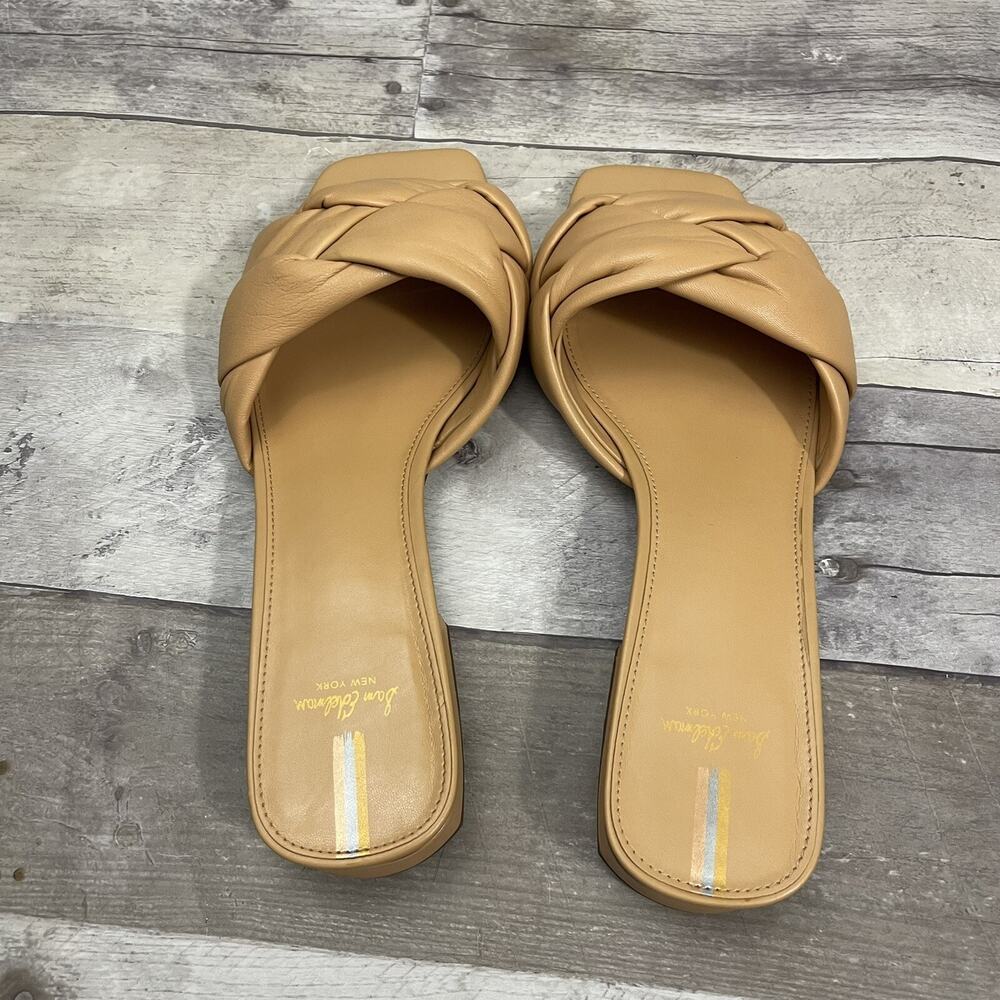 Sam Edelman Dawson Square Toe Quilted Leather Slide Sandals Size 10 Beige - Picture 7 of 15